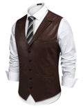 Coofandy Leather Vest (US Only) Vest coofandy