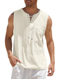 Coofandy Linen Tank Top (US Only) Tank Tops coofandy Cream S
