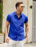 Coofandy Casual Plaid Collar Linen Style Shirt (US Only) Shirts coofandy