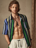 Cozy Stripe Cotton Beach Shirt Shirts coofandystore