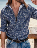 Coofandy Coffee Bean Pattern Shirt coofandystore