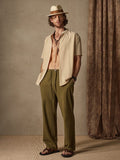 Classic Casual Cotton and Linen Stand Collar Shirt Shirts coofandystore