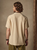 Classic Casual Cotton and Linen Stand Collar Shirt Shirts coofandystore