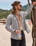 Coofandy Plaid Cotton Shirt coofandystore