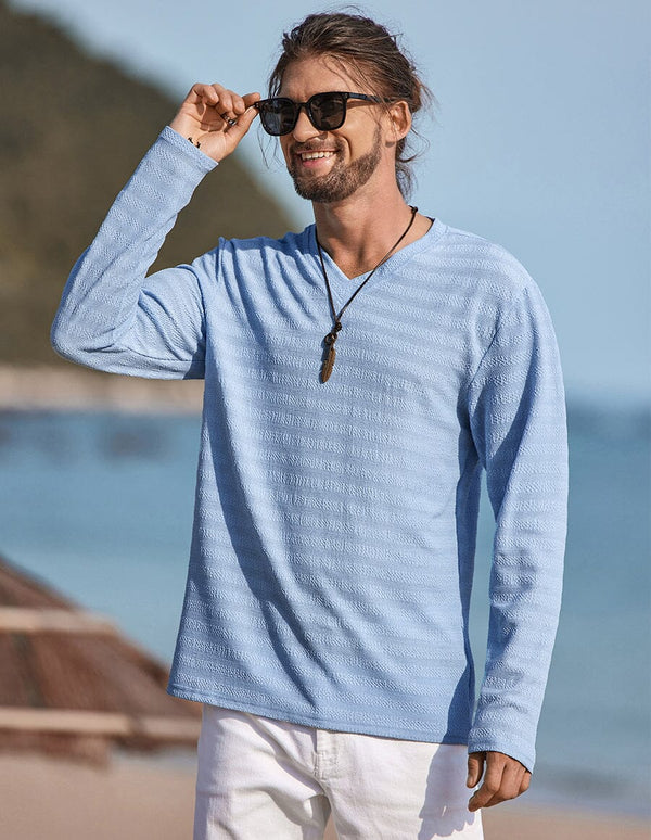 Coofandy V-neck Long Sleeves Shirt coofandystore