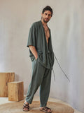 Casual Linen Blend Shirt Set Sets coofandystore