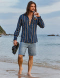 Coofandy Striped Texture Shirt coofandystore