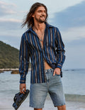 Coofandy Striped Texture Shirt coofandystore
