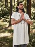 Soft Linen Blend Long Top Shirts coofandystore