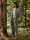 Casual Linen Blend Shirt Set Sets coofandystore