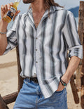 Coofandy Striped Pattern Shirt coofandystore