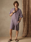 Cotton Style Stand Collar Jumpsuit Jumpsuit coofandystore