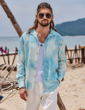 Coofandy Tie-Dyed Pattern Shirt coofandystore