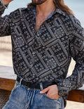 Coofandy Pattern Texture Shirt coofandystore