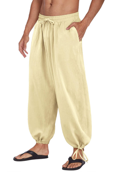 Coofandy Cotton Linen Style Loose Yoga Pants (US Only) Pants coofandy Khaki S 