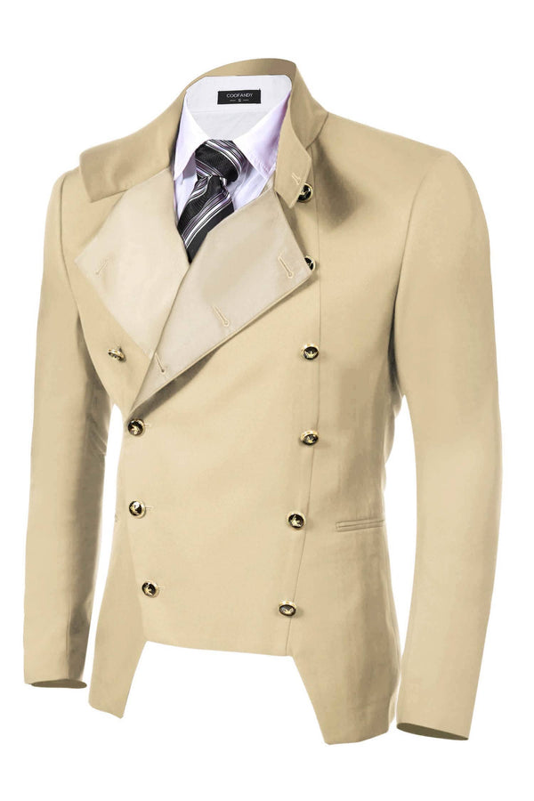 Coofandy Double-Breasted Blazer (US Only) Blazer coofandy Khaki S