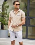 Coofandy Casual Plaid Collar Linen Style Shirt (US Only) Shirts coofandy