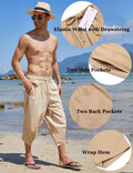 Coofandy Linen Style 3/4 Shorts Yoga Trousers (US Only) Pants coofandy