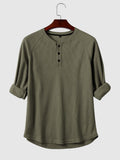 Coofandy Long Sleeves Shirt With Buttons Shirts coofandystore Army Green S