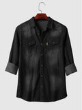 Coofandy Denim Long Sleeve Shirts Shirts coofandystore Black S