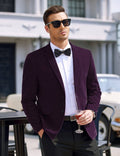 Two Button Slim Fit Blazers Retro Tuxedo Suit Jackets (US Only) Blazer coofandy Purple S