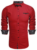 Coofandy Dress Button Down Shirts (US Only) Shirts coofandy Red S