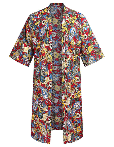 Coofandy Lightweight Kimono Robe (US Only) Robe coofandy Red(paisley Print) S 