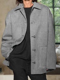Classic Casual Short Tweed Coat Coat coofandy