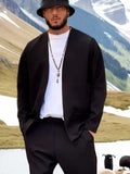 Casual Open Front Jacket Set Sets coofandy