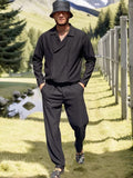 Casual Versatile 2-Piece Set Sets coofandy Black M