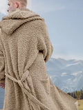 Casual Long Hooded Outerwear Cardigans coofandy