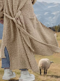 Casual Long Hooded Outerwear Cardigans coofandy