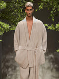 Luxury Belted 2-Piece Outfits Sets coofandy