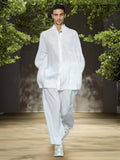 Simple Relaxed 2-Piece Outfits Sets coofandy White M