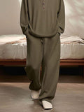 Stylish V-Neck Top Pants Sets Sets coofandy