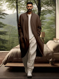 Ultra-Soft Thermal Long Outerwear Cardigans coofandy Brown M