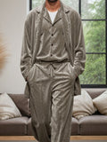 Luxury Soft Velvet 3-Piece Outfits Sets coofandy