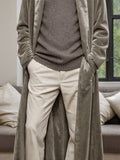 Cozy Soft Velvet Long Cardigan Sets coofandy