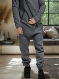 Stylish Slant Placket Hooded Jumpsuit Jumpsuit coofandy