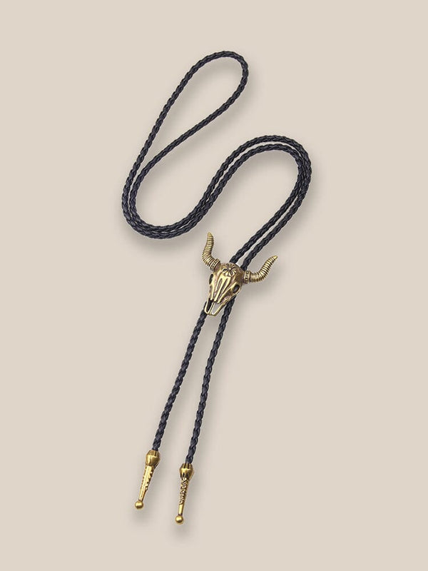 Vintage Cow Skull Bolo Tie Necklace Necklace coofandystore PAT1 F