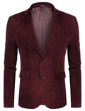Two Button Slim Fit Blazers Retro Tuxedo Suit Jackets (US Only) Blazer coofandy