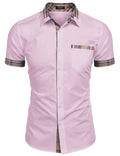 Coofandy Casual Plaid Collar Linen Style Shirt (US Only) Shirts coofandy