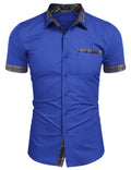 Coofandy Casual Plaid Collar Linen Style Shirt (US Only) Shirts coofandy