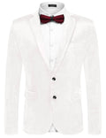 Floral Luxury Tuxedo Dinner Party Blazer (US Only) Blazer coofandy White S