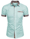 Coofandy Casual Plaid Collar Linen Style Shirt (US Only) Shirts coofandy