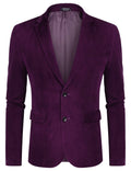 Two Button Slim Fit Blazers Retro Tuxedo Suit Jackets (US Only) Blazer coofandy