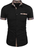 Coofandy Casual Plaid Collar Linen Style Shirt (US Only) Shirts coofandy