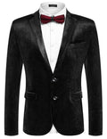 Floral Luxury Tuxedo Dinner Party Blazer (US Only) Blazer coofandy Solid Black S