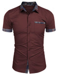 Coofandy Casual Plaid Collar Linen Style Shirt (US Only) Shirts coofandy