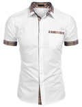 Coofandy Casual Plaid Collar Linen Style Shirt (US Only) Shirts coofandy